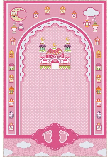 Pembe Cami Temalı Kız Çocuk Seccadesi Cs34
