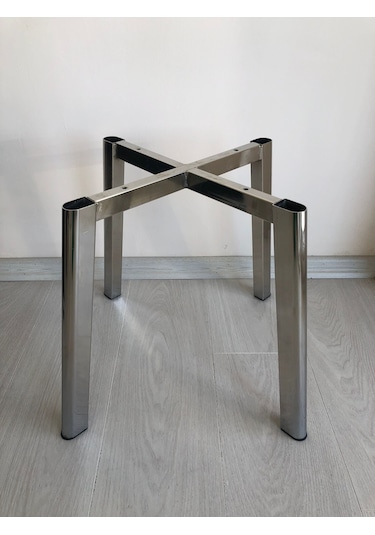 Metal, 40 Cm Krom Kaplama D Sandalye Ayağı 2 Adet
