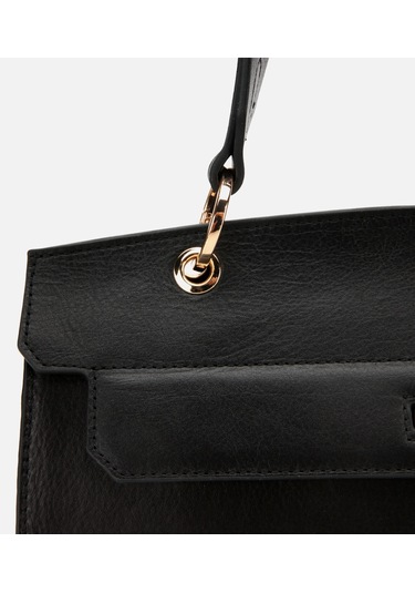 Hotiç Kadın Deri Siyah Kilit Detaylı Omuz Çantası 03cah316340a100 03cah316340a100 Siyah