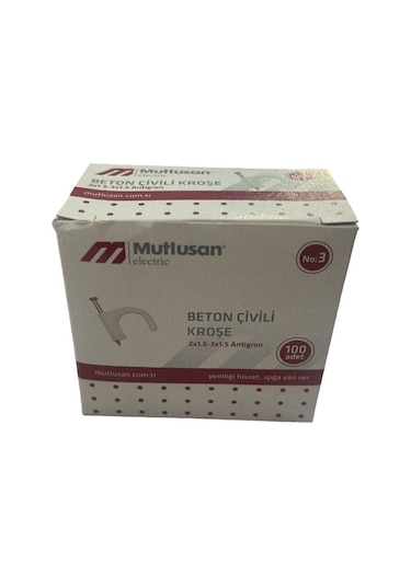 Mutlusan Beton Çivili Kroşe No:3 - 100 Adet