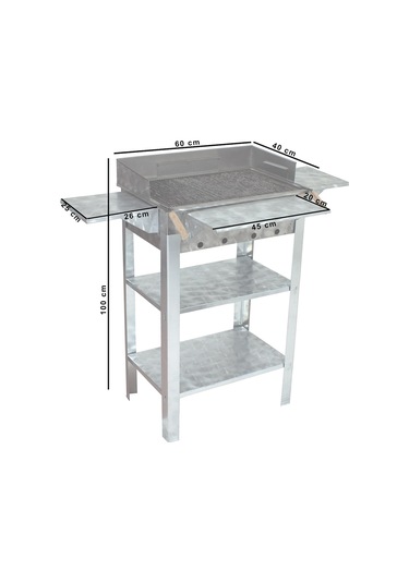 Metehan MTH-18 Lüx Pervazlı - Kanatlı - Maltız Izgaralı - Battal Boy Mangal