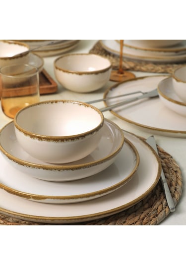 Keramika Straw Nordic Yemek Takımı 24 Parça 6 Kişilik