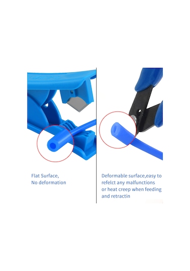 Monyee 3d Yazıcı Parçaları: 2m Mavi Ptfe Boru 4mm 2mm + Kesme Kılıfı + 2 Adet Pc4-m6 Ve 2 Adet Pc4-m10 Bağlantı Elemanı Seti