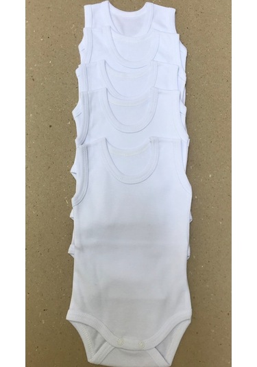 Özdemirli Bebe Bebelino Çıtçıtlı Askılı Badi 5'li - Beyaz