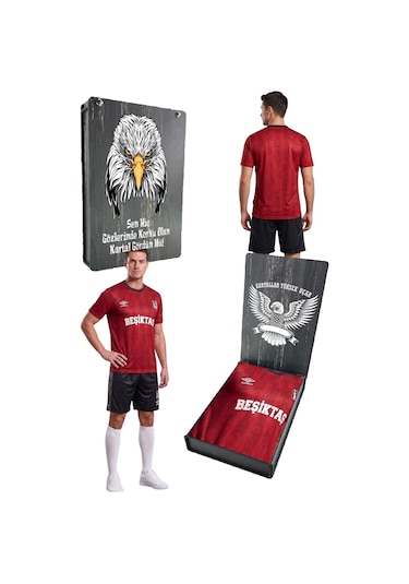 Beşiktaş Lisanslı Umbro Siyah-kırmızı Set Forma Uv Kutu Siyah - Kırmızı