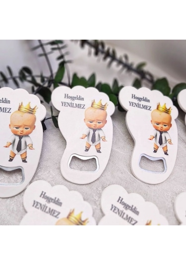 Ayak Açacak Magnet 8x6 Cm Uv Erkek Bebek Magnetleri Bebe 30 Adet