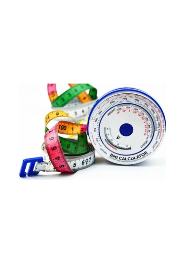 Sarı Mezura Test Kullanımı Kolay Kitle İndeksi 7.2x2.1cm Vücut Hesap Makinesi Diyet Mezura Araçları Plastik 150cm