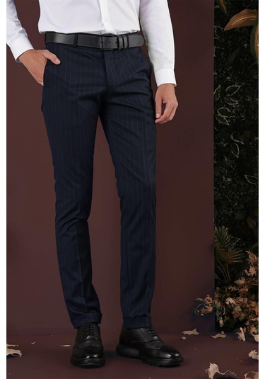 P 1134 Slim Fit Lacivert Spor Pantolon Lacivert