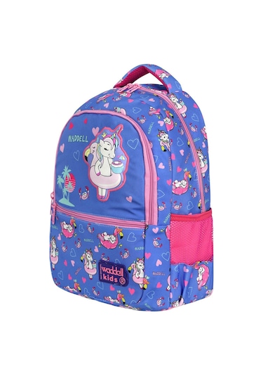 Waddell Lisanslı Unicorn Deri Nakış Desenli Kız Çocuk İlkokul Sırt Çantası Ve Beslenme Çantası