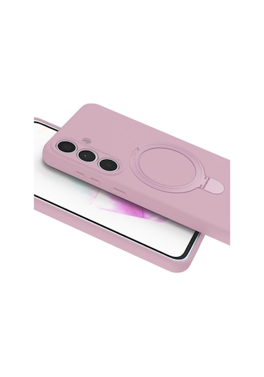 Galaxy  Uyumlu  S25 Fe Regal Magsafe Standlı Kapak - Açık Pembe