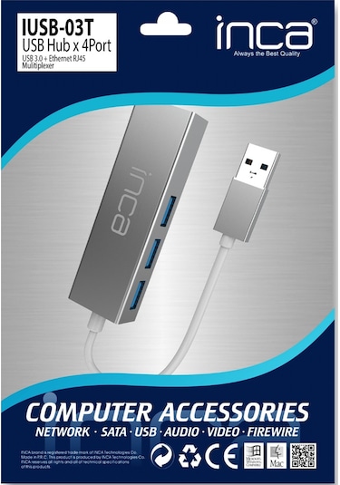 Inca Iusb-03t Usb 3.0+ Rj45 Ethernet Çoklayıcı Adaptör