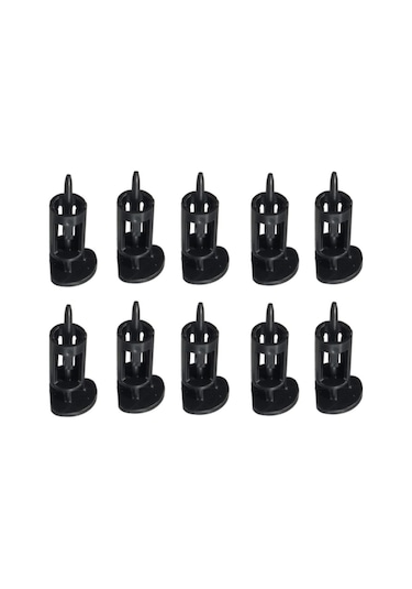 10 Adet İntel İşlemci Soğutucu Fan Üst Tırnak - Siyah Klips