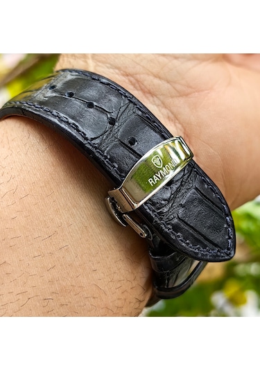 Raymond Star Seri Gümüş Mavi Otomatik Erkek Kol Saati Gümüş