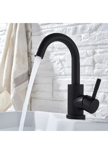 Sardıcı Lavabo Bataryası Banyo Musluğu Siyah
