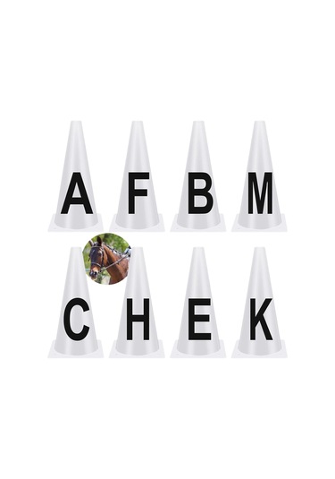 Suntek 8x Dresaj Konileri Hafif Spor Ekipmanları Kurulumu Kolay Beyaz