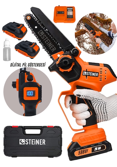 Steiner ST-598VF T Dijital Şarj Göstergeli Dal Budama Testeresi
