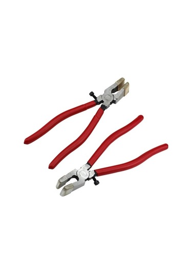 Besthome1 8 İnç Cam Kenar Düzeltici Pense: Ergonomik Kırmızı Saplı, Cam Kenarlarını Kesip Düzenlemek İçin Özel Araç, Kaplama