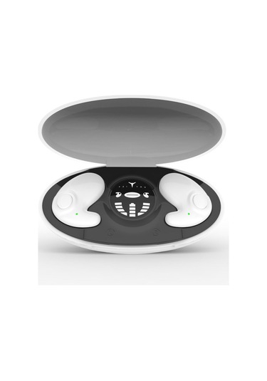 Folinda Md538 Kulak İçi Girmeden Uyku Kulaklığı: Kablosuz Kemişiletimli, Gürültü Engelleme, Uzun Pil Ömrü Ve 360 Ses, Beyaz