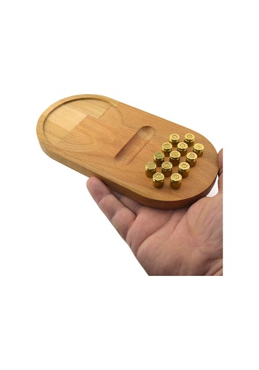 Ahşap Servis Sunum Tahta Bardak Altlığı - 9 Mm Pirinç Kovanlı Ahşap