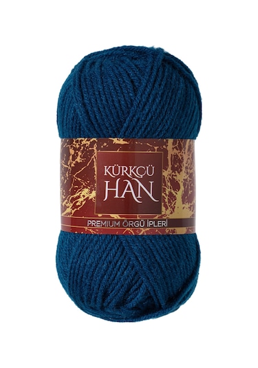 Kürkçü Han Dekor 100gr 100m El Örgü İpi Lacivert