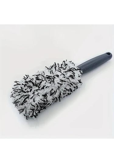 Chuangyinshop Kırmızı Uzun Saplı Mikrofiber Jant Temizleme Fırçası Yumuşak Yıkamalı Çizilmez Lastik Tekerlek