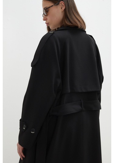 Manuka Premium Oversize Trençkot Siyah