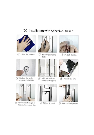 Taha Manuel El Sabunluk İle Çift Taraflı Köpük Bant Duvara Şeffaf