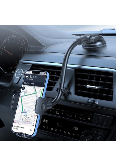 Cbtx L005l+m082 Araba Kontrol Paneli Ön Cam Telefon Tutacağı Vantuz Tabanı Ayarlanabilir Cep Telefonu Braketi - Sarı