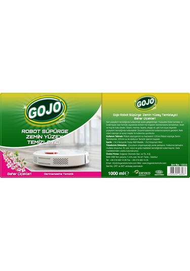 Gojo Robot Süpürge Zemin Yüzey Temizleyici-bahar Çiçekleri 1000 Ml