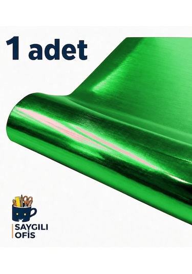 Saygılıofis Aynalı Metalik Fon Kartonu 50x70cm Yeşil