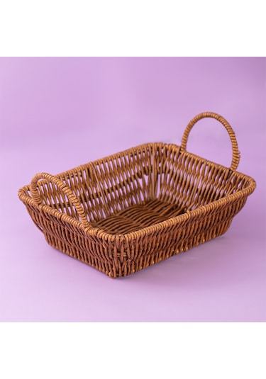 Porsima 301c 3lü Düzenleyici Dikdörtgen Hasır Sepet Seti Ekmeklik