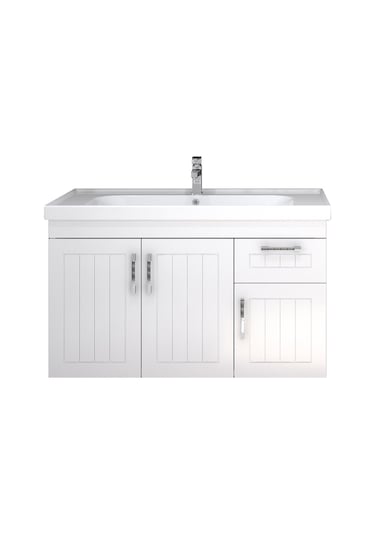 Denko Lotus 100 Cm Mdf Lake Banyo Dolabı Takımı (482396121) Beyaz Denko Lotus 100 Cm Mdf Lake Banyo Dolabı Takımı (482396121) Beyaz