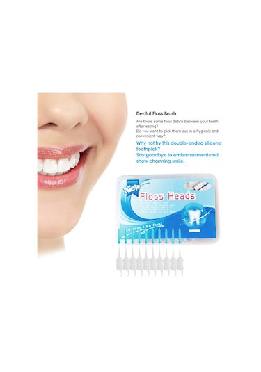 Skycity Mouth Cleaning Silikon Telli Diş Arası Fırça - 400 Adet Mavi Paket - Derin Temizleme, Kolay Kullanım