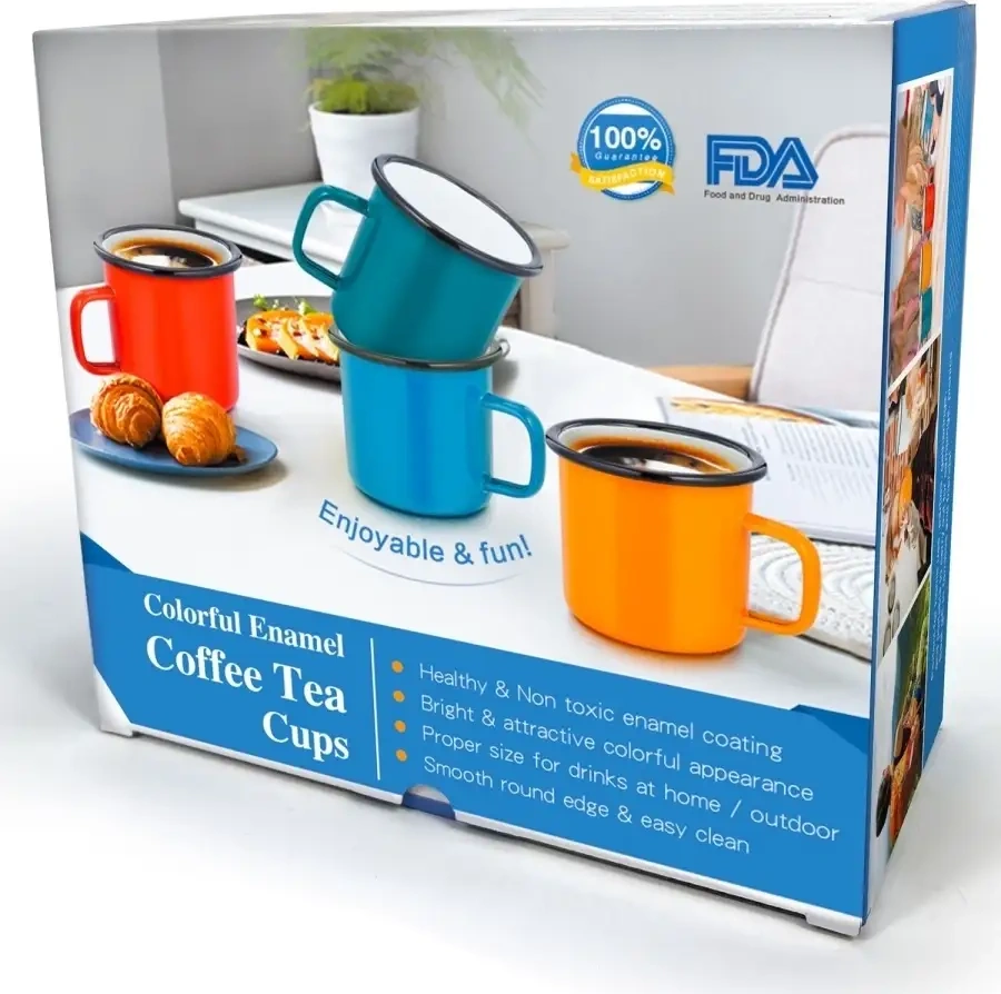 Haware Emaye 4 Fincan Seti 53843636 Mavi