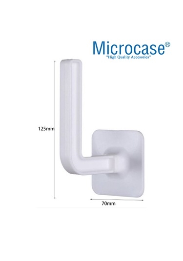 Microcase L Şekil Çok Amaçlı Havlu Askısı Fonksiyonel Askı Al4503 Beyaz