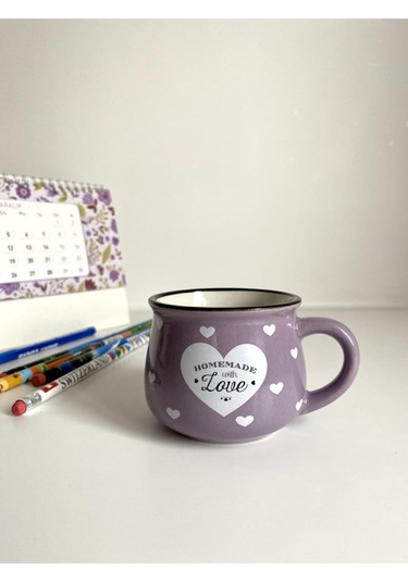 Kupa Fincan Bardak 150 Ml Hediyelik - Mor Mor