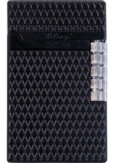Black Martin Soft Flame Desenli Siyah Metal Çakmak - Tr9279