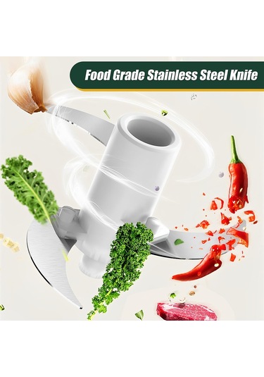 Cbtx Jrq-01 Ev Kablosuz Elektrikli Kıyma Makinesi Mutfak Sarımsak Doğrama Makinesi, Boyut: Çift Tıklama Yeşil