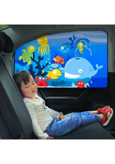 Manyetik Çekilebilir Araba Cam Güneşliği - Sualtı Dünyası Tasarımı & Arc Copilot