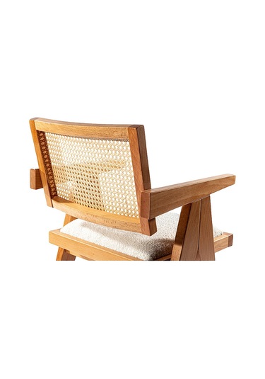 Luna Pergel Hazeranlı Model Hasırlı Natural Ahşap Sandalye Siyah - Siyah