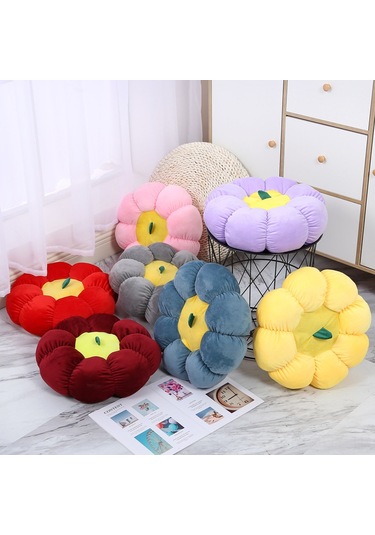 Youmex Mavi Puf Kürdan Yastık - 38 Cm Çaplı Yumuşak Peluş Minder, Ofis/okul/koltuk/car Kullanıma Uygun, Dinlenme Ve Konfor Amacıyla Diğer