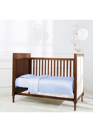 70X140 Lastikli Ranforce Bebek Çarşaf Takımı - Açık Mavi