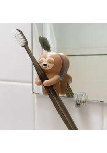 Kikkerland SLOTH Diş Fırçası Kabı Tembel Hayvan Kahverengi