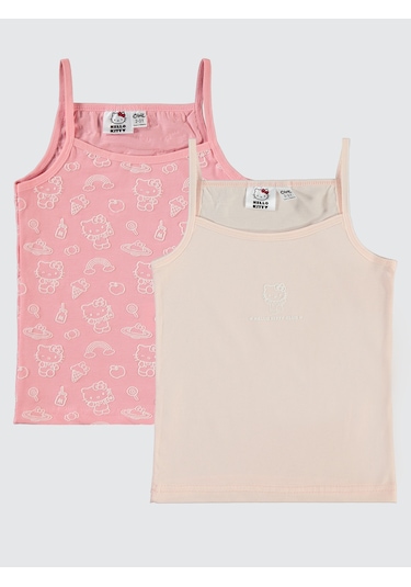 Hello Kitty Kız Çocuk 2'li Atlet Set 2-10 Yaş Pembe