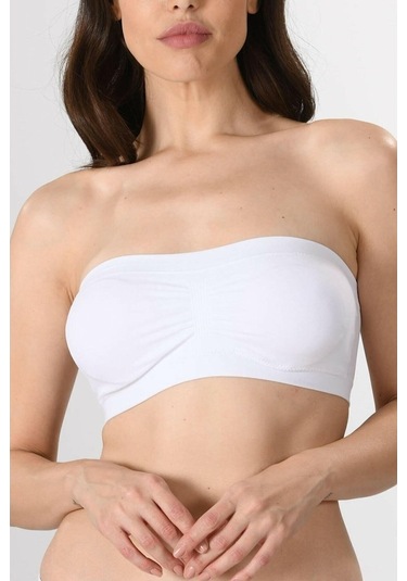Miss Fit Pedli Starples Kadın Bendeo Büstiyer Seamless Beyaz S-M