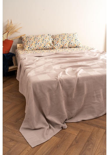 Soley Serenity %100 Pamuk 220 X 240 Cm Battal Boy Pike Bej