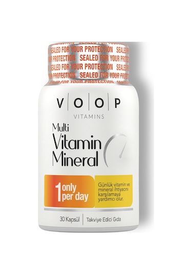 Voop Multivitamin Multimineral Takviye Edici Gıda 30 Kapsül