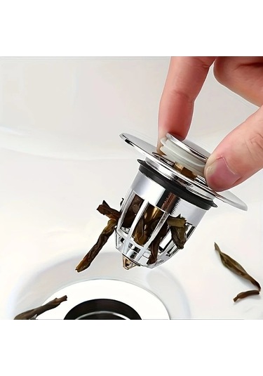 Trendooze Gaojunshop01 Silvery 1 Adet Parlak Zıplayan Lavabo Tıkacı - Dayanıklı Su Stoperi, Modern Tasarım