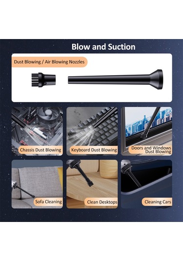 Reedark Kablosuz 11000pa Güçlü Emişli 4'ü 1 Arada Araç Ve Ev Temizliği İçin Taşınabilir Mini Elektrikli Süpürge Reedark Kablosuz 11000pa Güçlü Emişli 4'ü 1 Arada Araç Ve Ev Temizliği İçin Taşınabilir Mini Elektrikli Süpürge