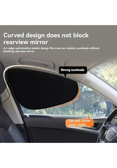 Fochsia Bir Çift Statik Yapışkanlı Araba Güneşlik Yan Pervazı Gizlilik Güneş Koruma